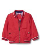Gap Poplin Varsity Jacket - Pepper Red