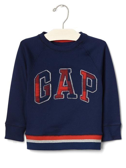 Gap Textured Graphic Crew Pullover - Elysian Blue