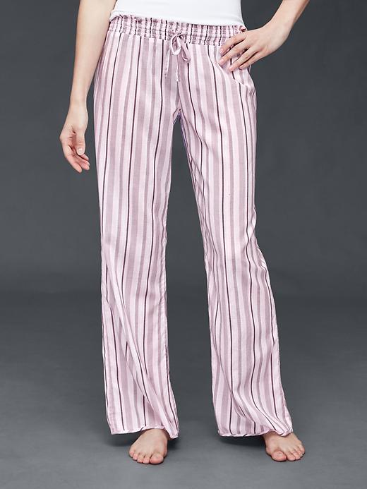 Gap Women Wide Leg Print Pants - Multi Pink Stripe