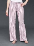 Gap Women Wide Leg Print Pants - Multi Pink Stripe