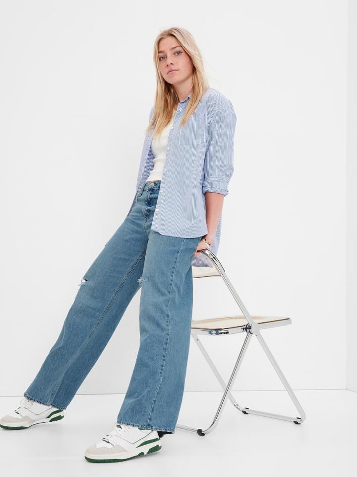 Teen Wide Stride Jeans With Washwell