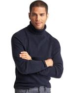 Gap Men Merino Wool Blend Turtleneck Sweater - Navy