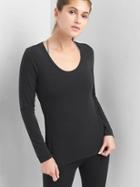 Gap Women Breathe Drape Back Tee - True Black