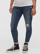 Maternity Inset Panel Skinny Ankle Jeans With Washwell3