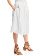 Gap Eyelet Midi Skirt - Optic White