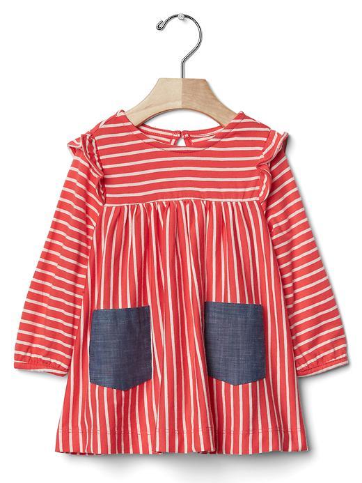 Gap Stripe Flutter Pocket Dress - Rose Bush