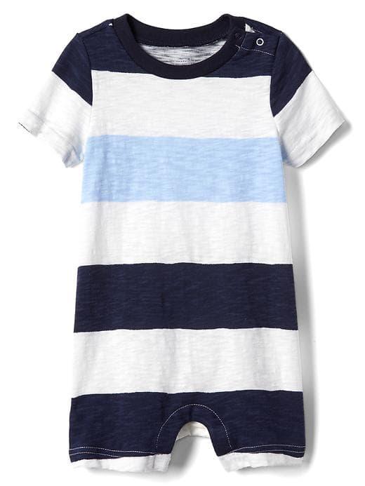 Gap Stripe Slub Shorty One Piece - Cool Blue Stripe