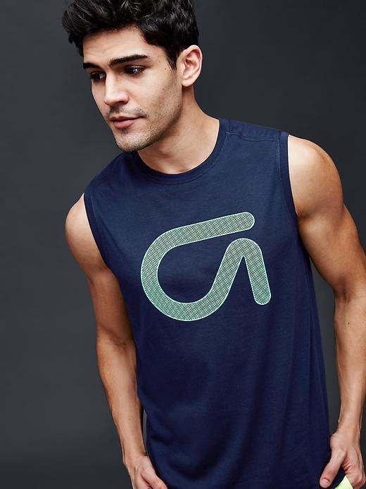Gap Men Gdry Graphic Sleeveless T Shirt - True Indigo