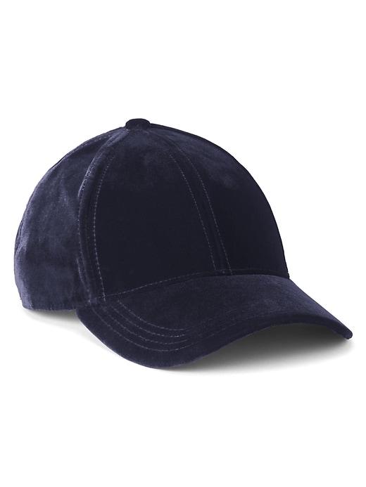 Gap Women Velvet Baseball Hat - Navy