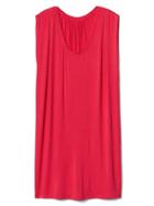 Gap Women Drapey Sleeveless Scoop Neck Dress - Strawberry Field