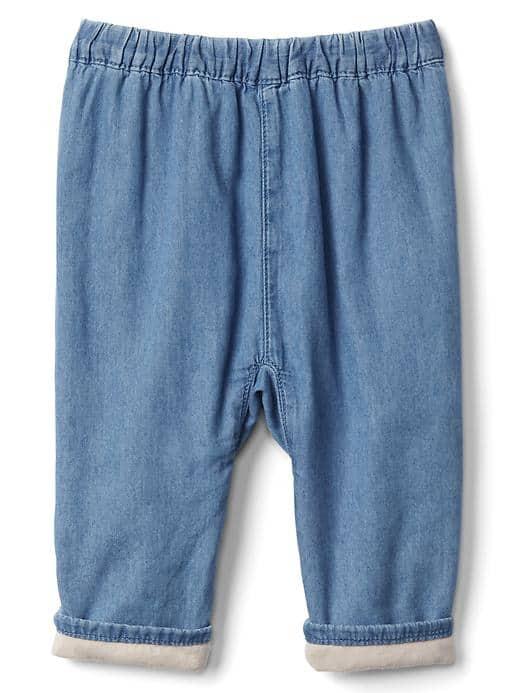 Gap Organic Lined Chambray Pant - Denim