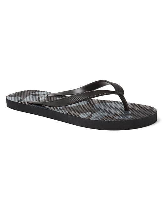 Gap Men Print Flip Flops - Black Camo