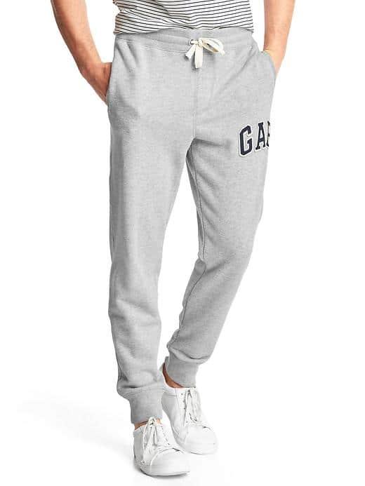 Gap Men French Terry Logo Joggers - New Heather Grey
