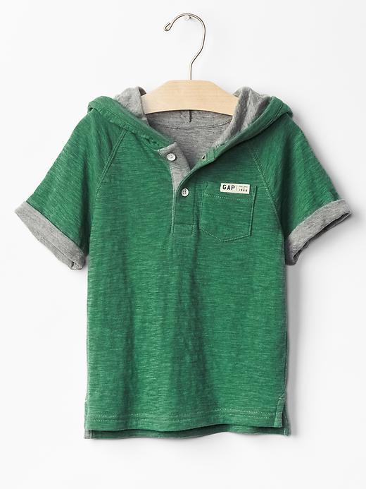 Gap Marled Double Weave Hoodie - Green Heather B0761
