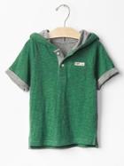 Gap Marled Double Weave Hoodie - Green Heather B0761