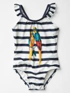 Gap Graphic Swim One Piece - Navy Stripe