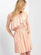 Gap Women One Shoulder Tie Dress - Murmur Pink
