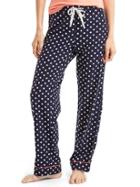 Gap Women Lodge Flannel Sleep Pants - All Over Dot Indigo