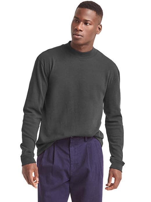 Gap Men The Archive Re Issue Mockneck Tee - True Black