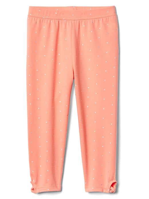 Gap Keyhole Print Stretch Jersey Capris - Creamy Coral