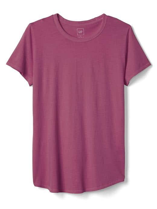 Gap Women Vintage Wash Crewneck Tee - Kidney Bean