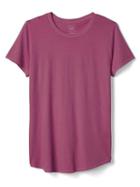 Gap Women Vintage Wash Crewneck Tee - Kidney Bean