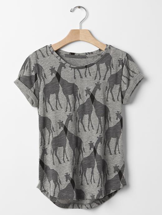 Gap Safari Jungle Print Tee - Heather Grey