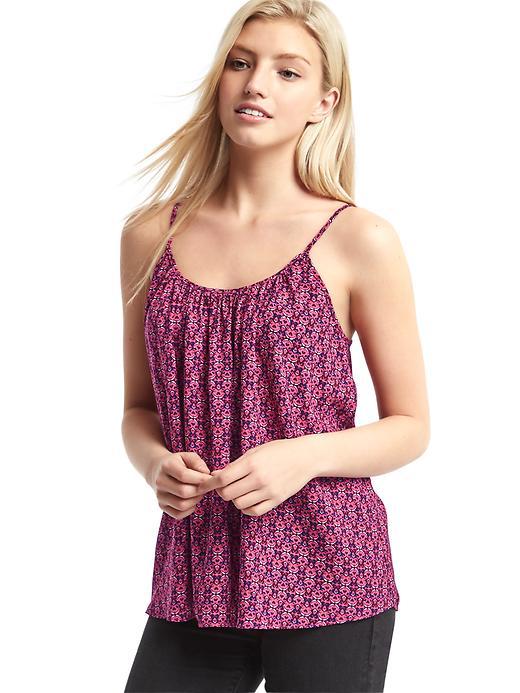 Gap Shirred Print Cami - Pink Print