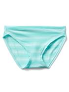 Gap Women Breathe Ombre Stripe Bikini - Green Ombre