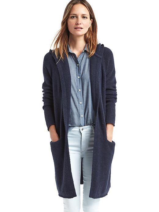 Gap Women Long Hooded Cardigan - Dark Night