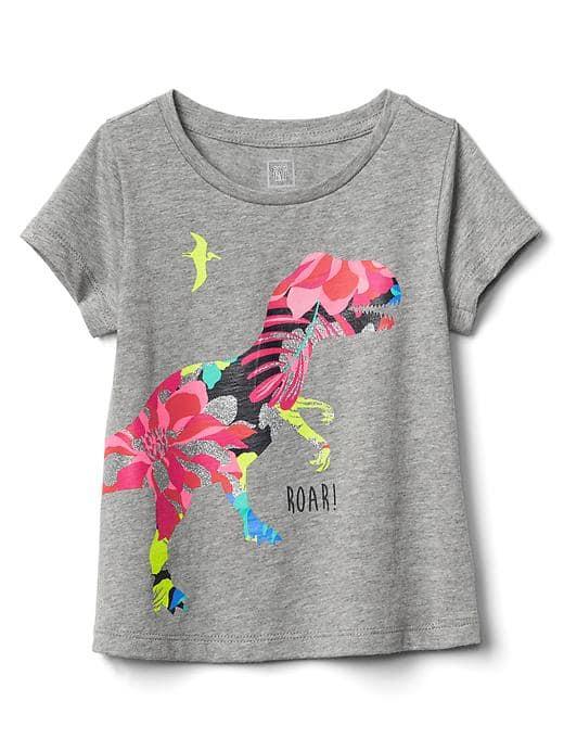 Gap Embellished Graphic Short Sleeve Tee - Dino