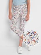 Gap Print Stretch Jersey Capris - Ivory Frost