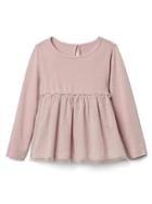 Gap Shimmer Mix Fabric Top - Willow Pink