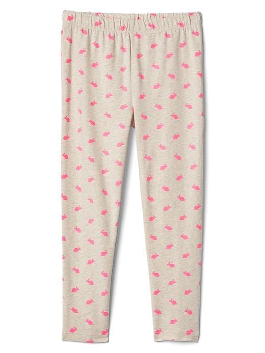 Gap Print Stretch Jersey Capris - Oatmeal