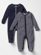 Gap Favorite Footed One Piece 2 Pack - Blue Galaxy