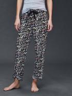 Gap Women Poplin Print Pants - Romantic Floral Black