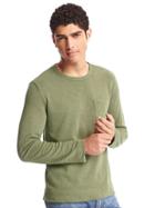 Gap Men Long Sleeve Pocket Tee - Desert Cactus
