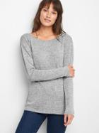 Gap Softspun Knit Knot Back Tee - Heather Grey