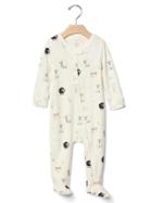 Gap Lil&#39 Sheep Footed Zip One Piece - Ivory Frost