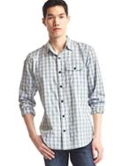 Gap Men Jasper Checkered Standard Fit Shirt - Off White