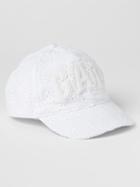 Gap Logo Eyelet Baseball Hat - White