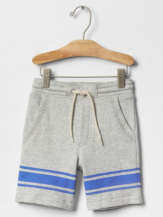 Gap Athletic Stripe Shorts - Oatmeal Heather
