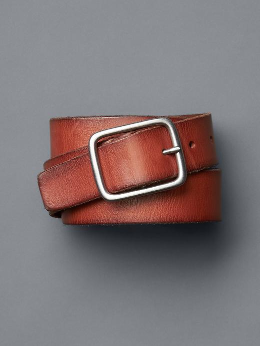 Gap Men Rugged Leather Belt - Light Brown