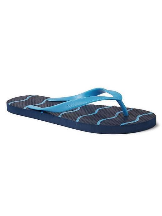 Gap Men Print Flip Flops - Blue