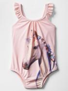 Gap Graphic Swim One Piece - Icy Pink