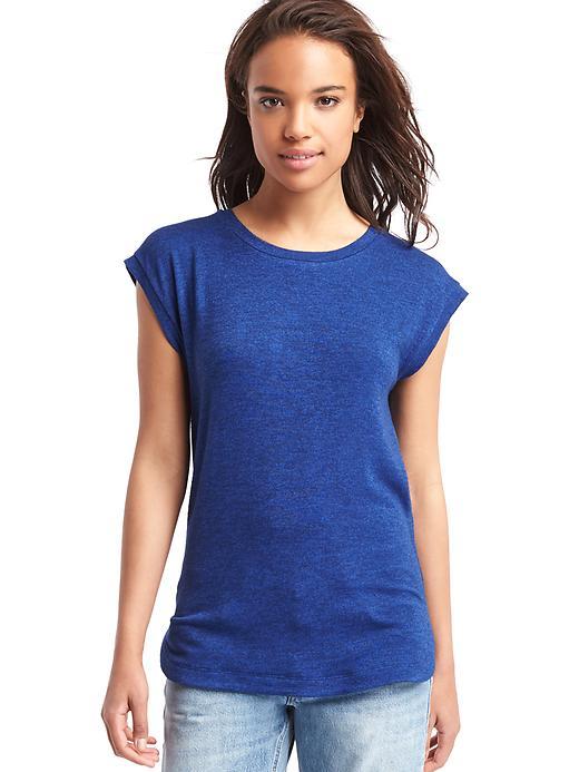 Gap Softspun Knit Cap Sleeve Tee - Pangea Blue