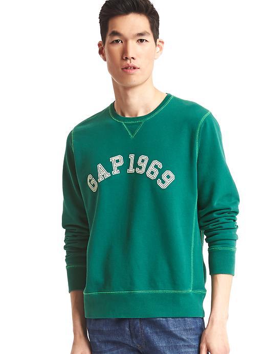 Gap Men Logo 1969 Crew Sweatshirt - Green Pine