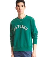 Gap Men Logo 1969 Crew Sweatshirt - Green Pine