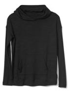 Gap Women Softspun Knit Pullover Hoodie - Black