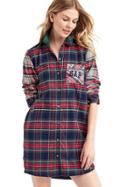 Gap Women + Pendleton Flannel Shirtdress - Navy Plaid